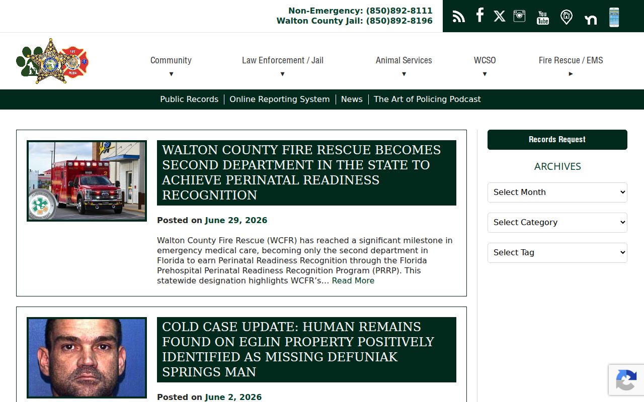 Walton County arrest history sheriff news page
