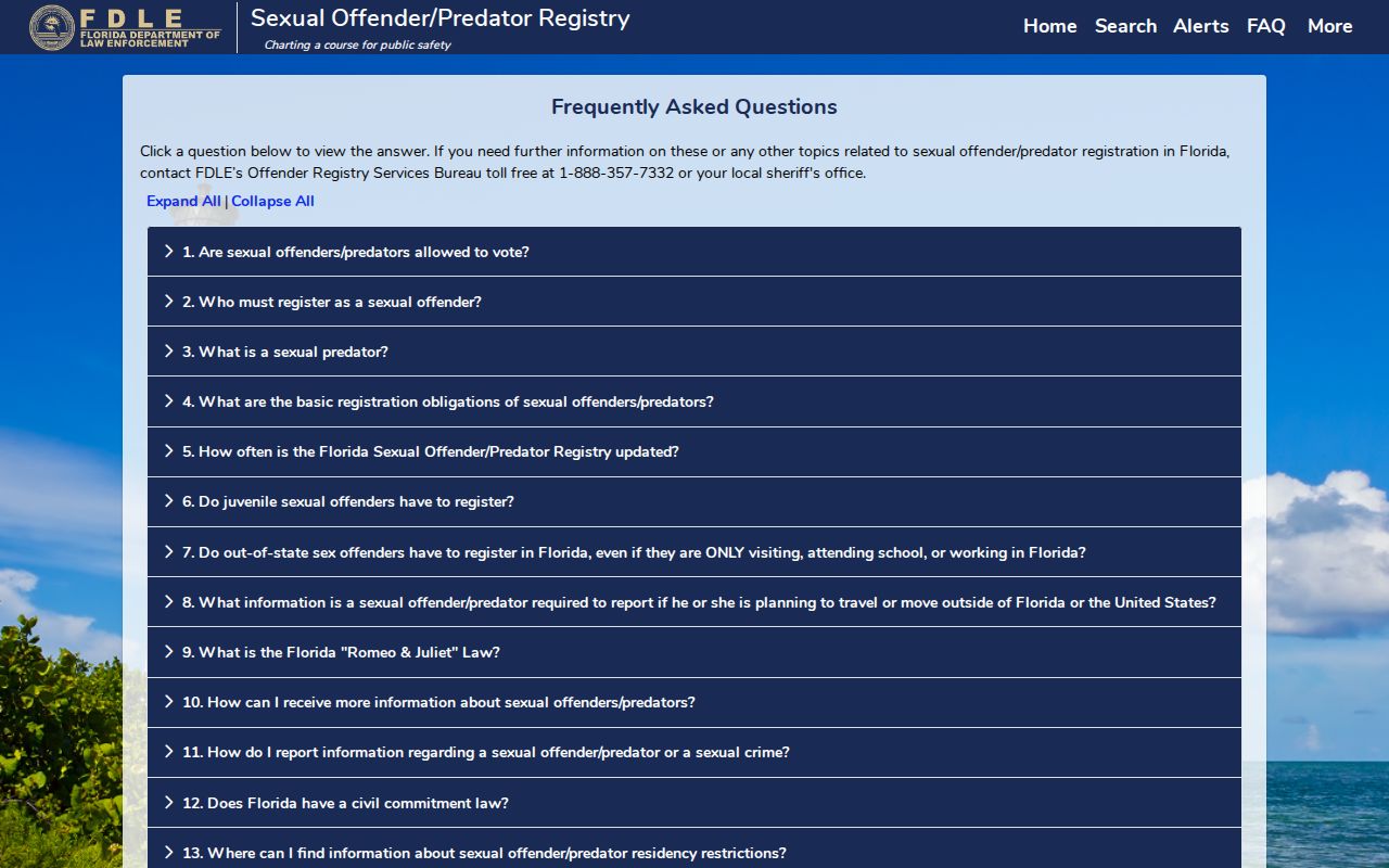 Walton County offender registry FAQ